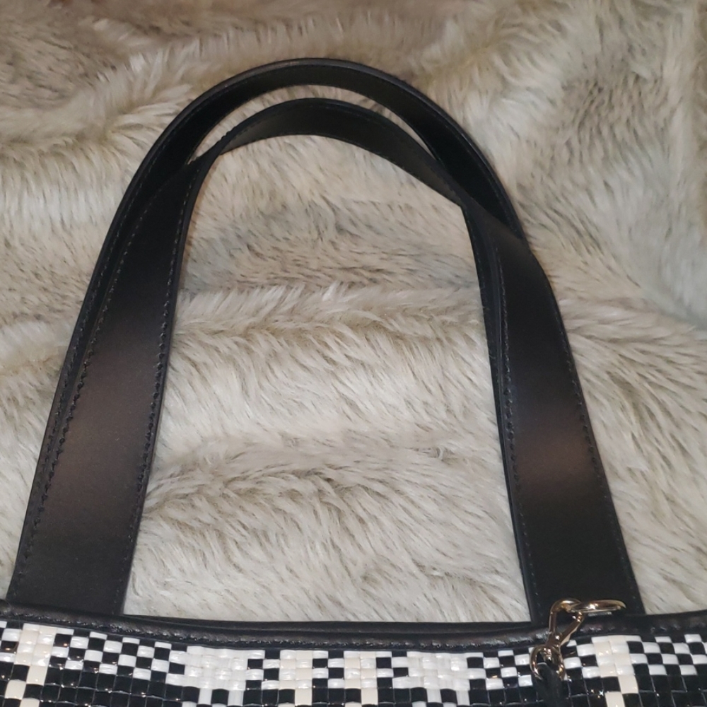 SOLD Kate Spade Plaid Purse with Dust Cover - Picture 3 of 14
